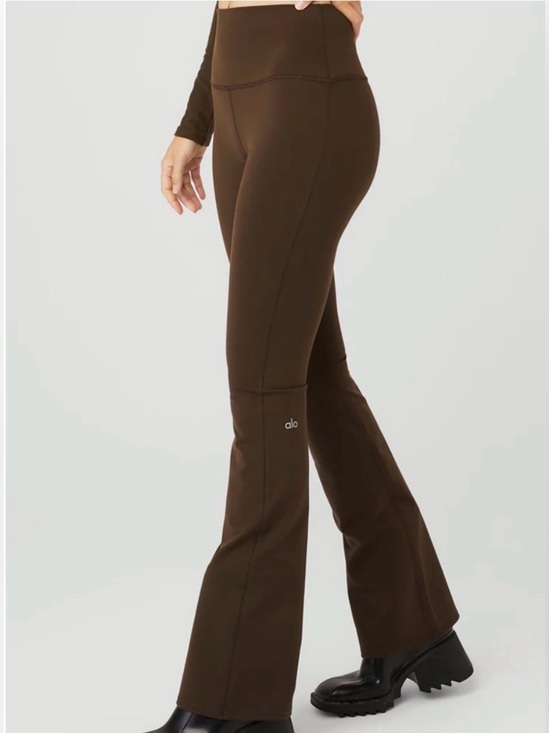 ALO Yoga Pants - Alo Yoga Brown Airbrush Bootcut Flare High Waist Leggings